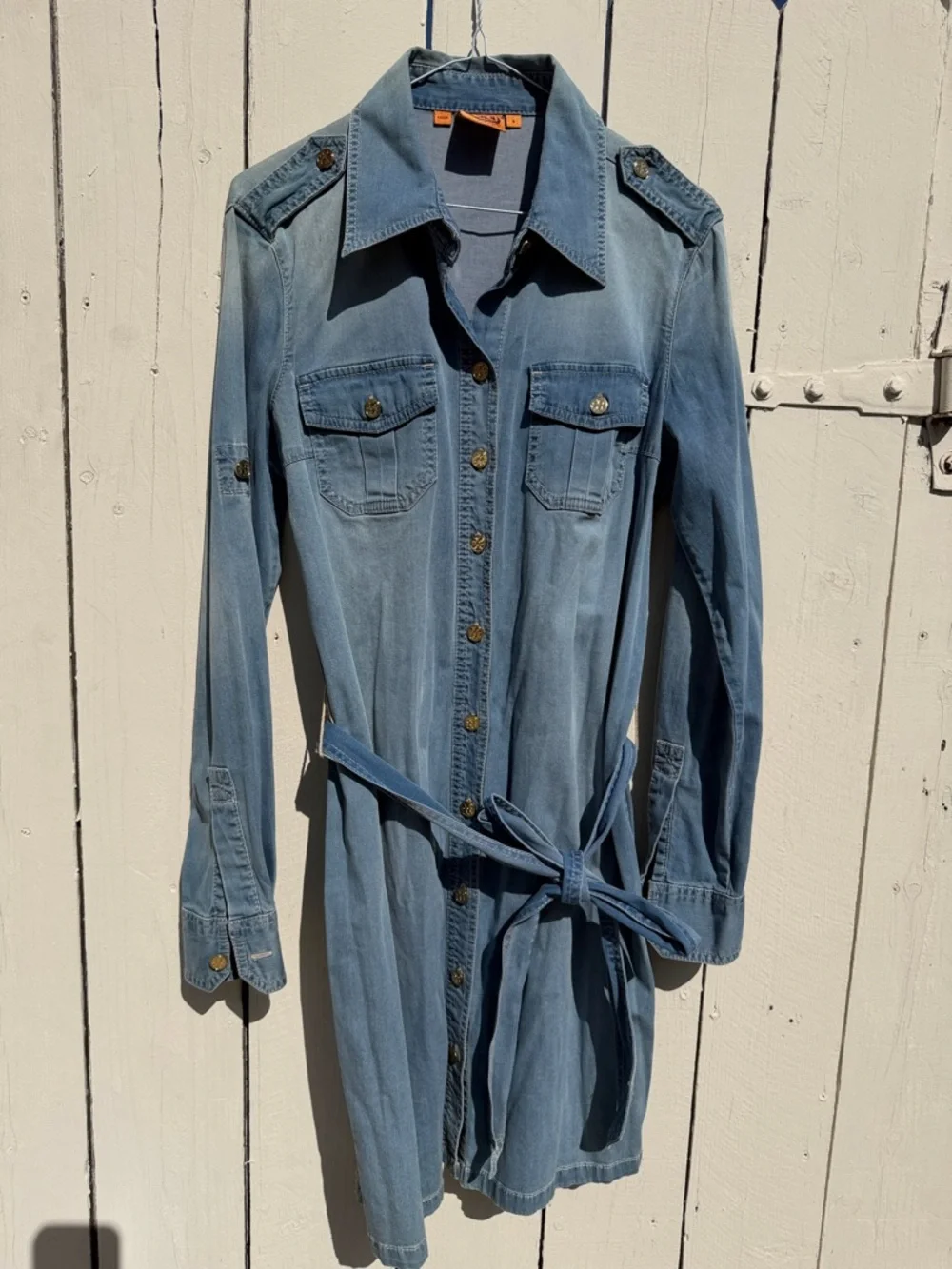 Tory Burch Light Denim Shirt Dress